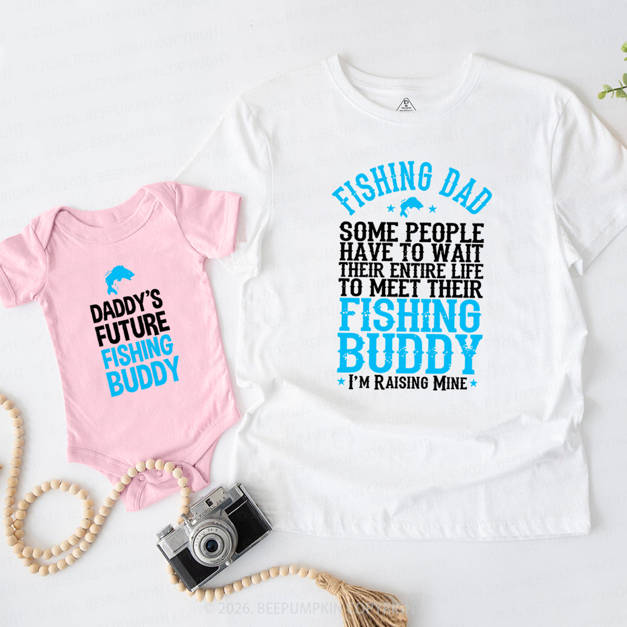 Fishing Dad and Future Fishing Buddy Dad&Me Matching Shirts