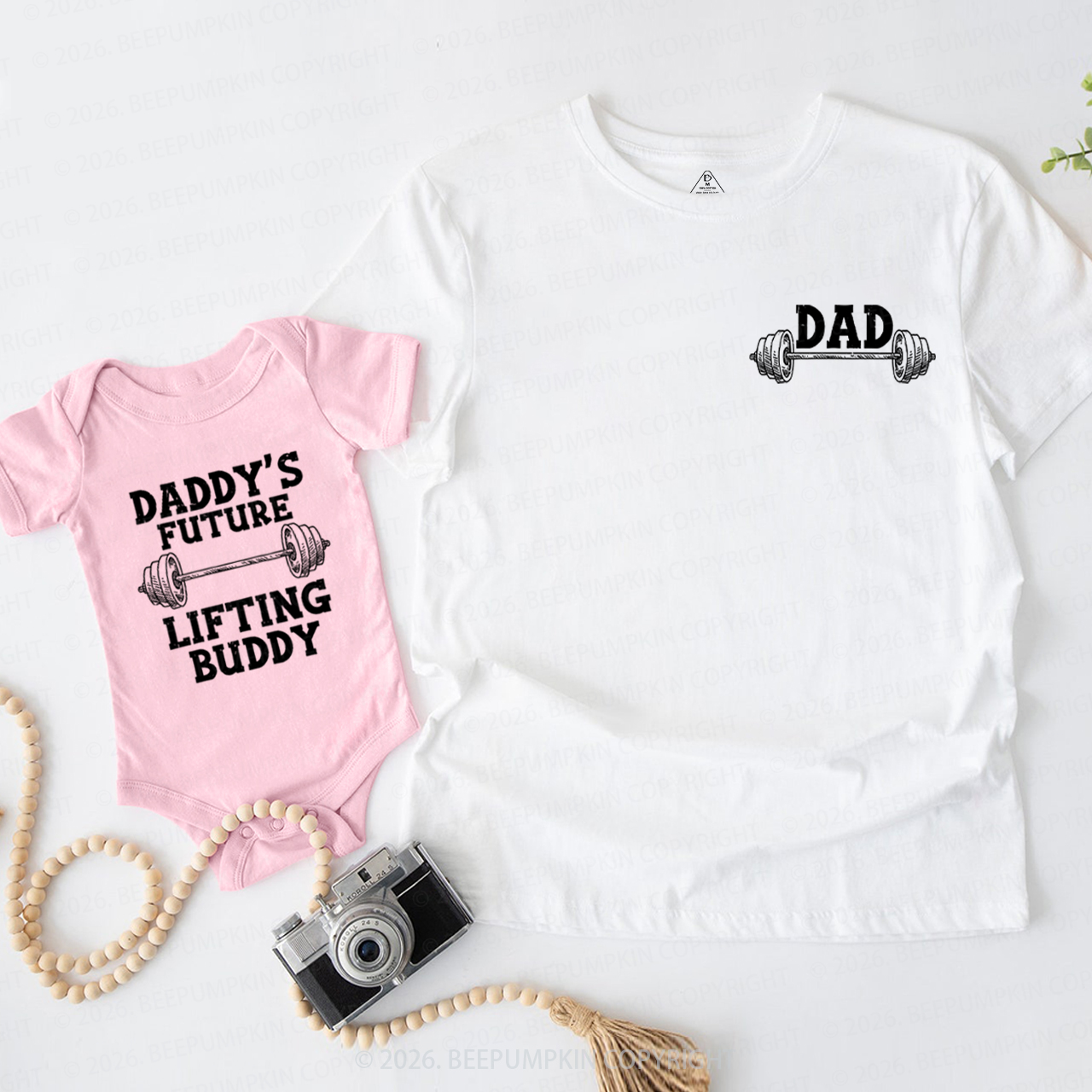 Lifting Buddy Gym Workout Dad&Me Matching Shirts