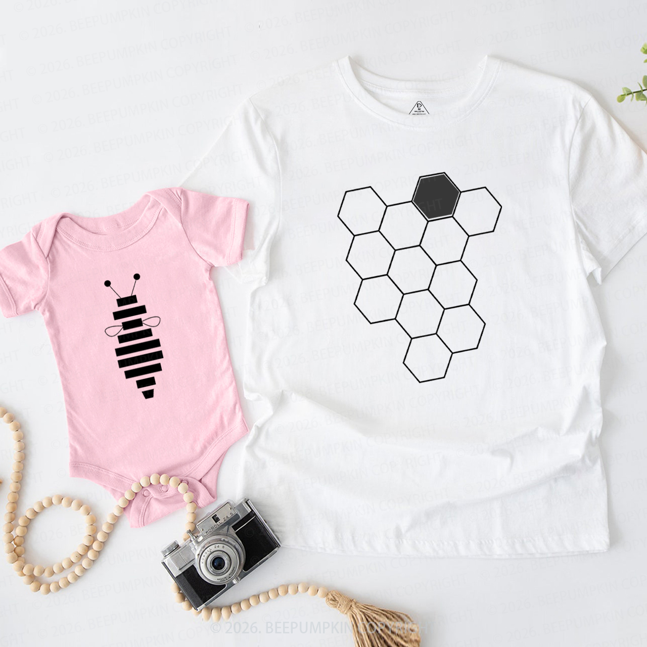 Beehive Honey Bee Dad&Me Matching Shirts