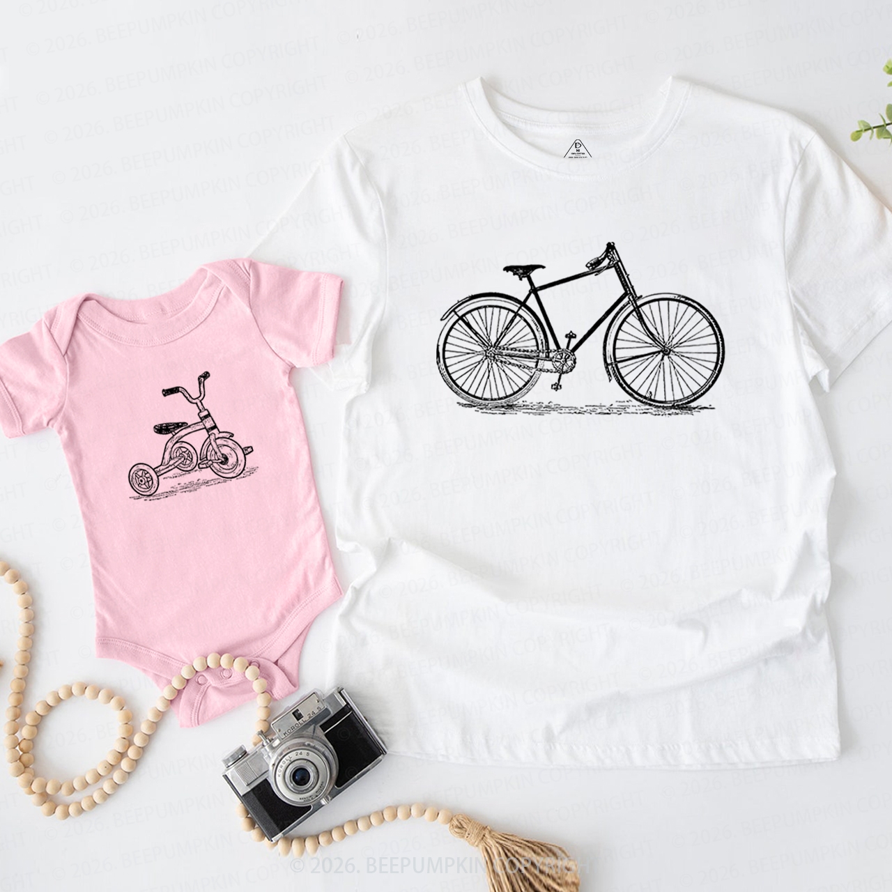 Bike Cycling Fathers Day Dad&Me Matching Shirts