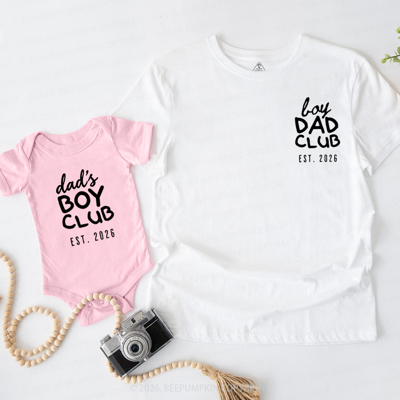 Personalized Boy Dad Club Dad&Me Matching Shirts