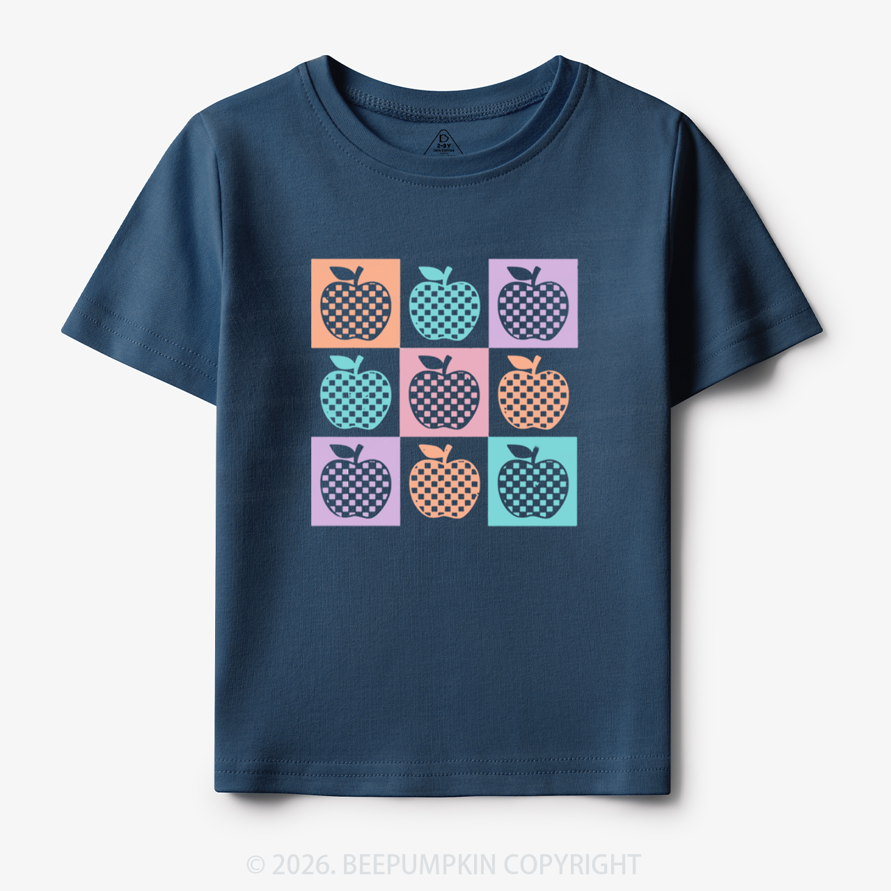 Retro Checkered Apple Toddler&Kid's Tees