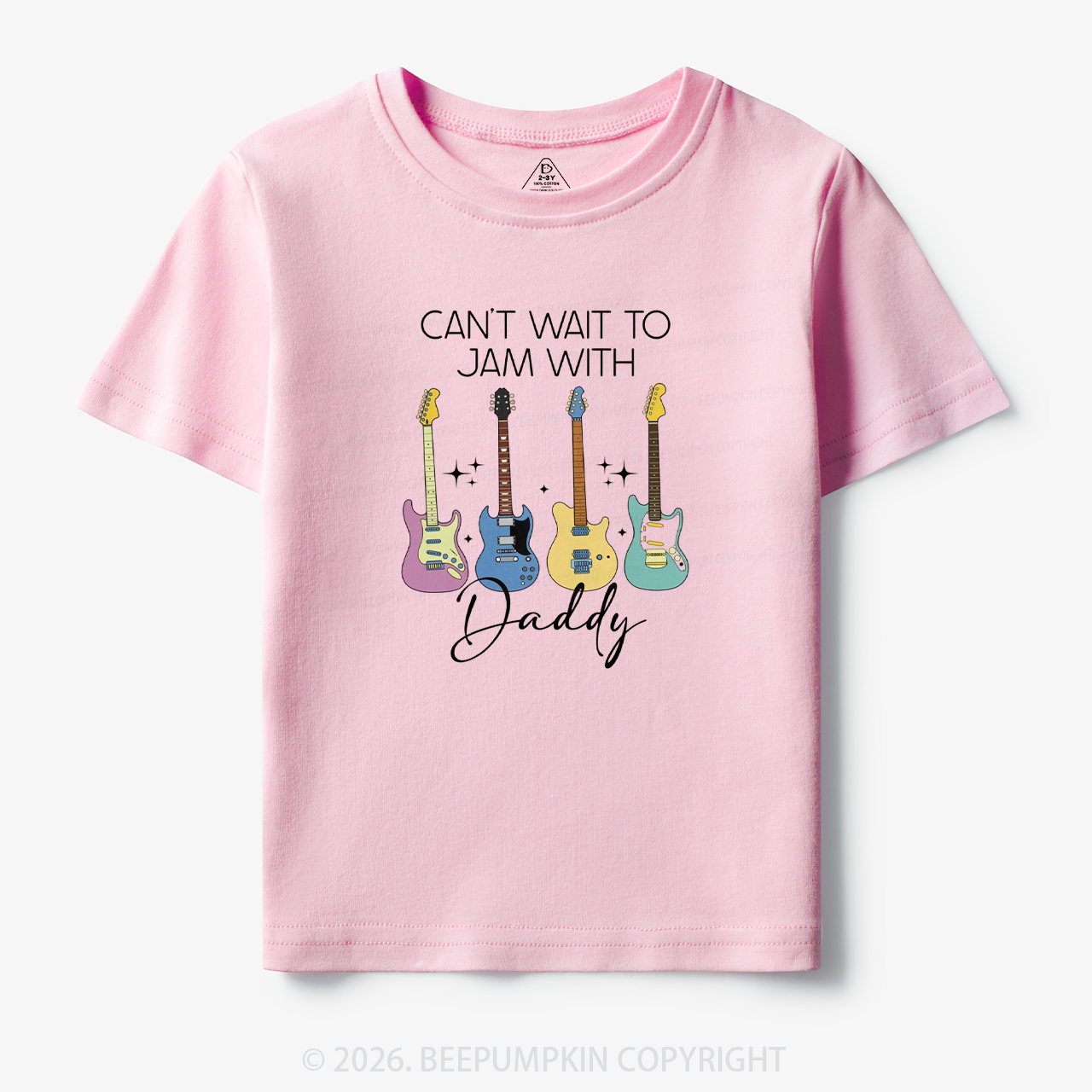 Can't Wait To Jam With Daddy Guitar Toddler&Kid's Tees