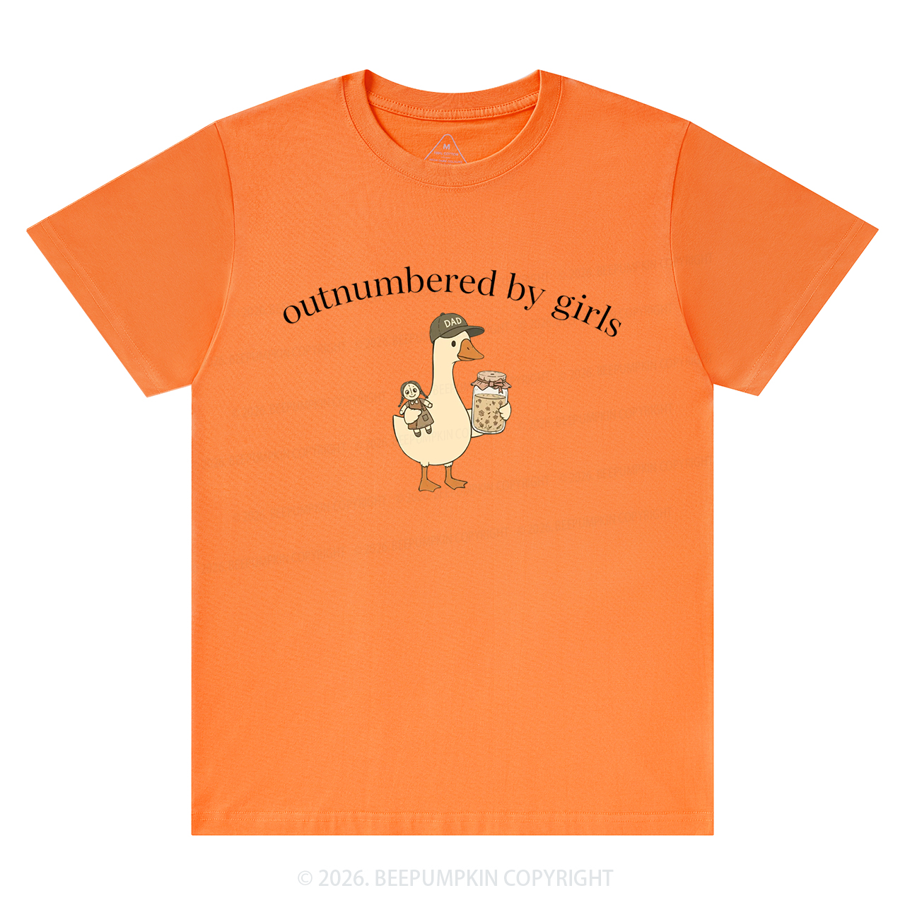 Outnumbered By Girls Dad Goose T-Shirts