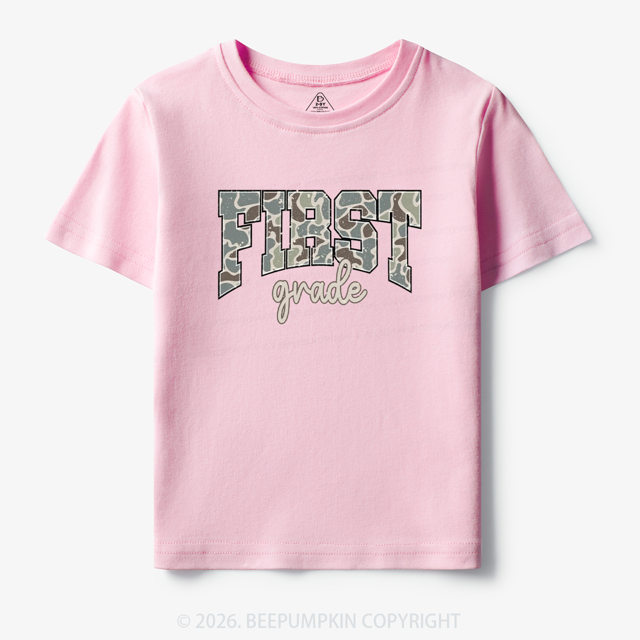 Camo First Grade Back to School Toddler&Kid's Tees