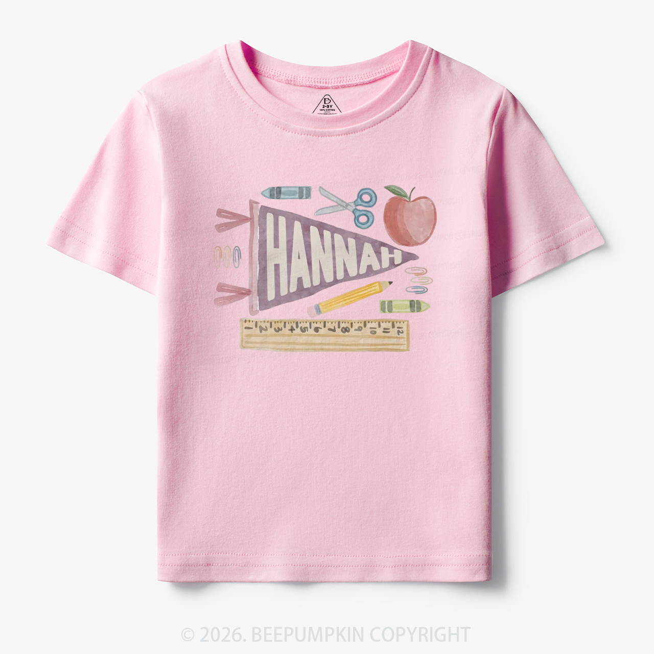 Personalized Name Pennant Back to School Toddler&Kid's Tees