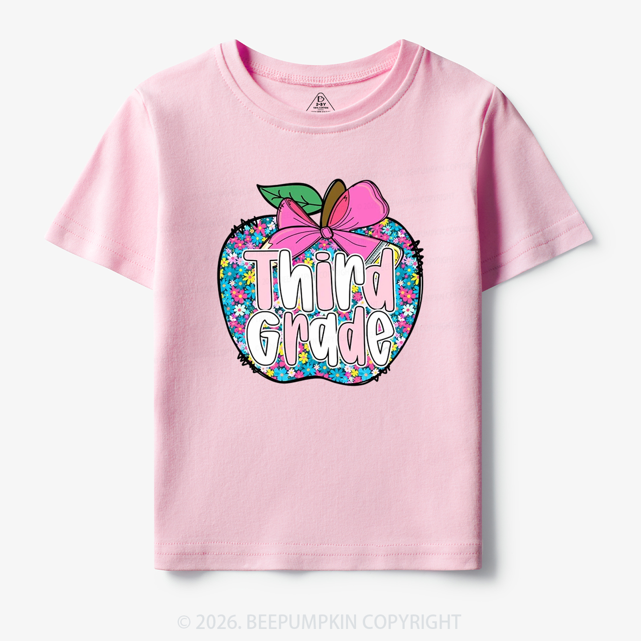 Preppy Back to School Coquette Retro Apple Toddler&Kid's Tees