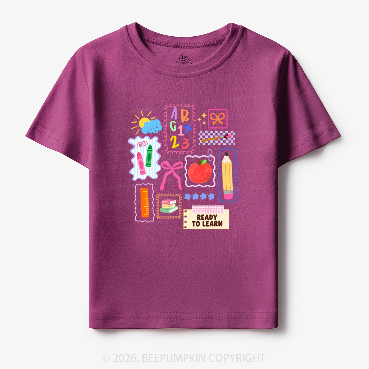 Ready To Learn Whimsical Pencil Bow Toddler&Kid's Tees