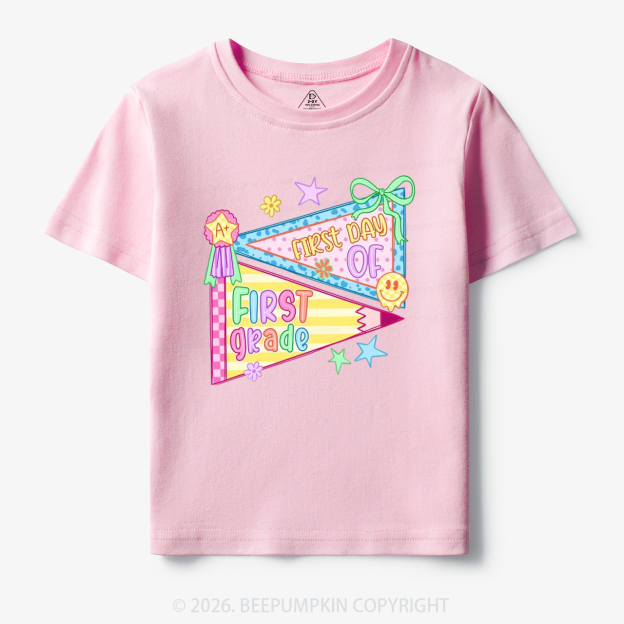 Floral Apple Pre-k 1st/2nd/3rd/4th/5th Grade Toddler&Kid's Tees