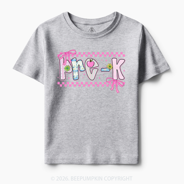 Preppy Floral Pre-k 1st/2nd/3rd/4th/5th Grade Toddler&Kid's Tees