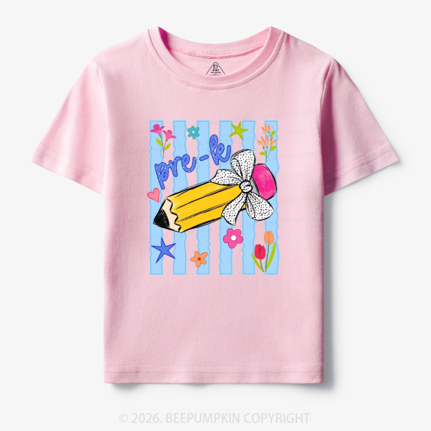 Striped Pencil Pre-K To Fifth Grade Toddler&Kid's Tees