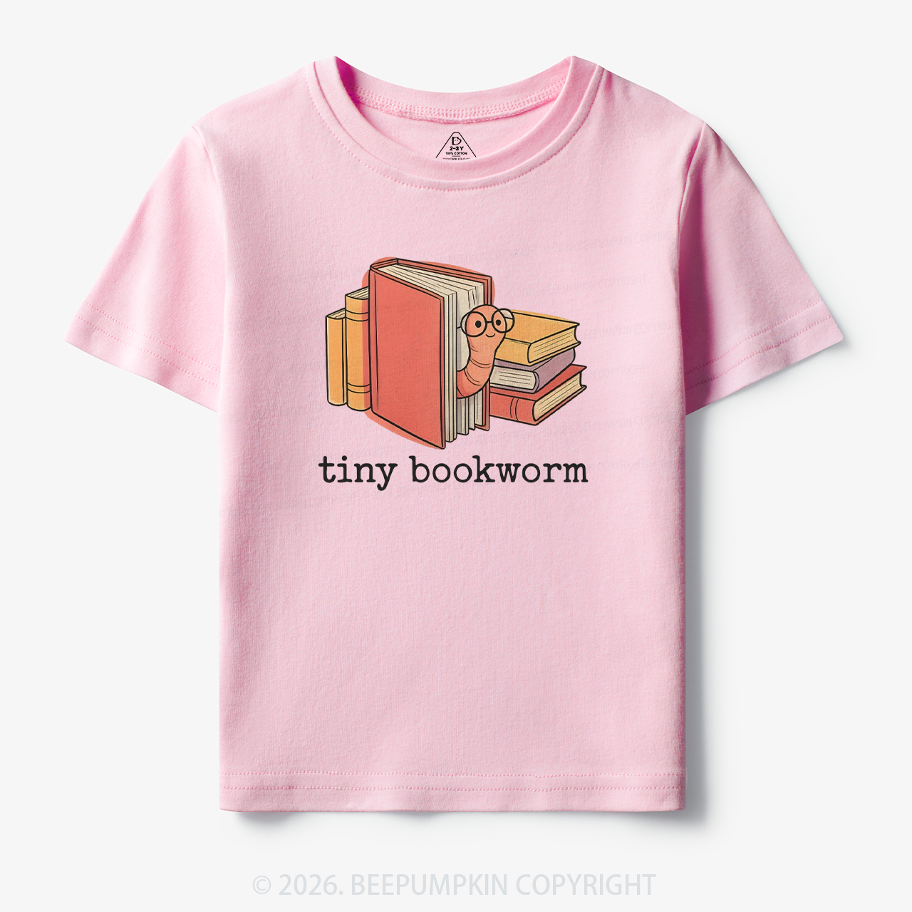 Tiny Bookworm Cute Book Lover Toddler&Kid's Tees