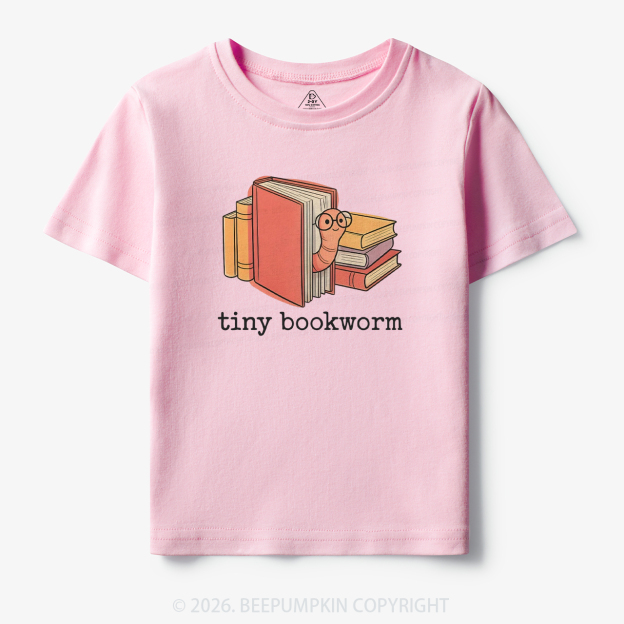 Tiny Bookworm Cute Book Lover Toddler&Kid's Tees