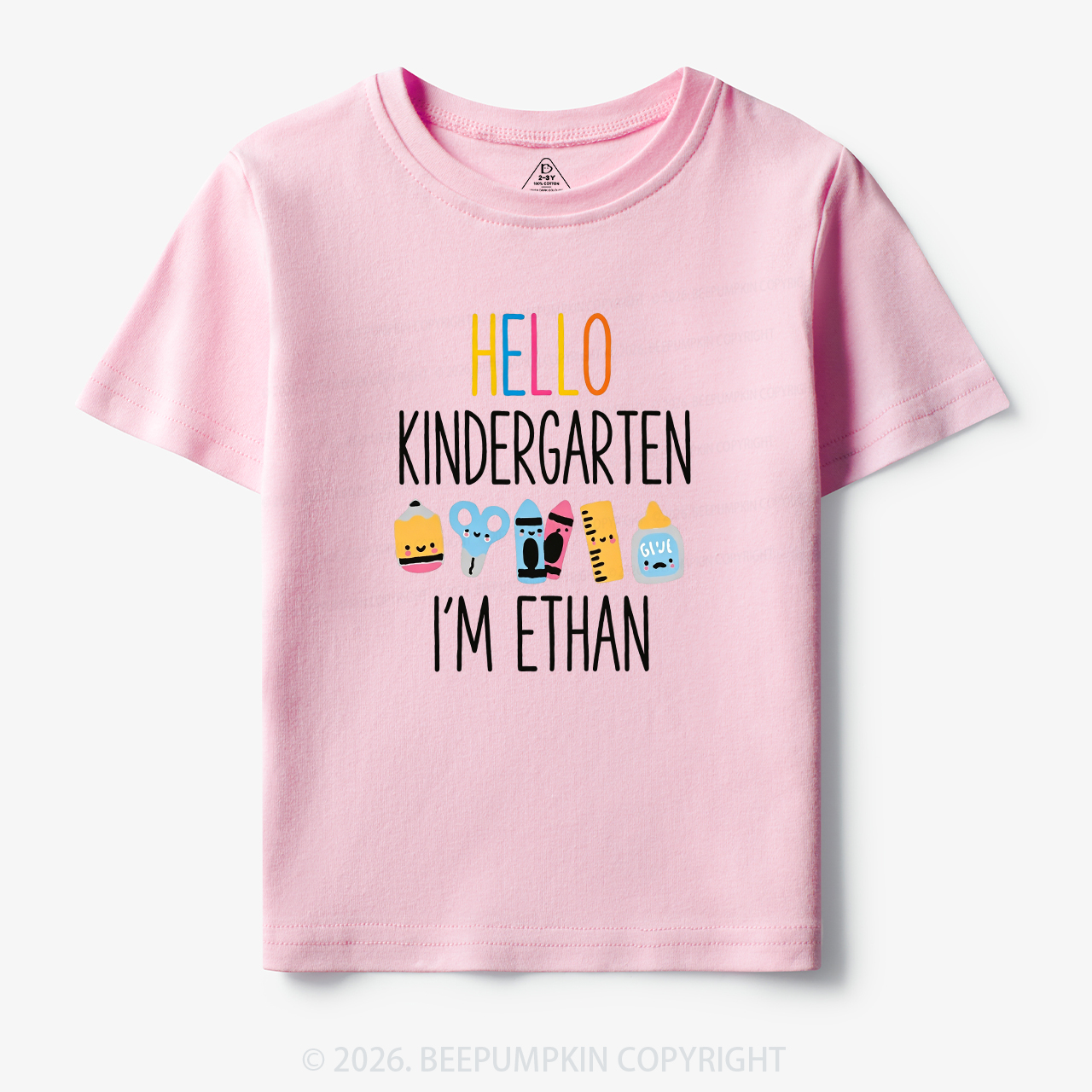 Personalized Hello Kindergarten I’m Name Toddler&Kid's Tees