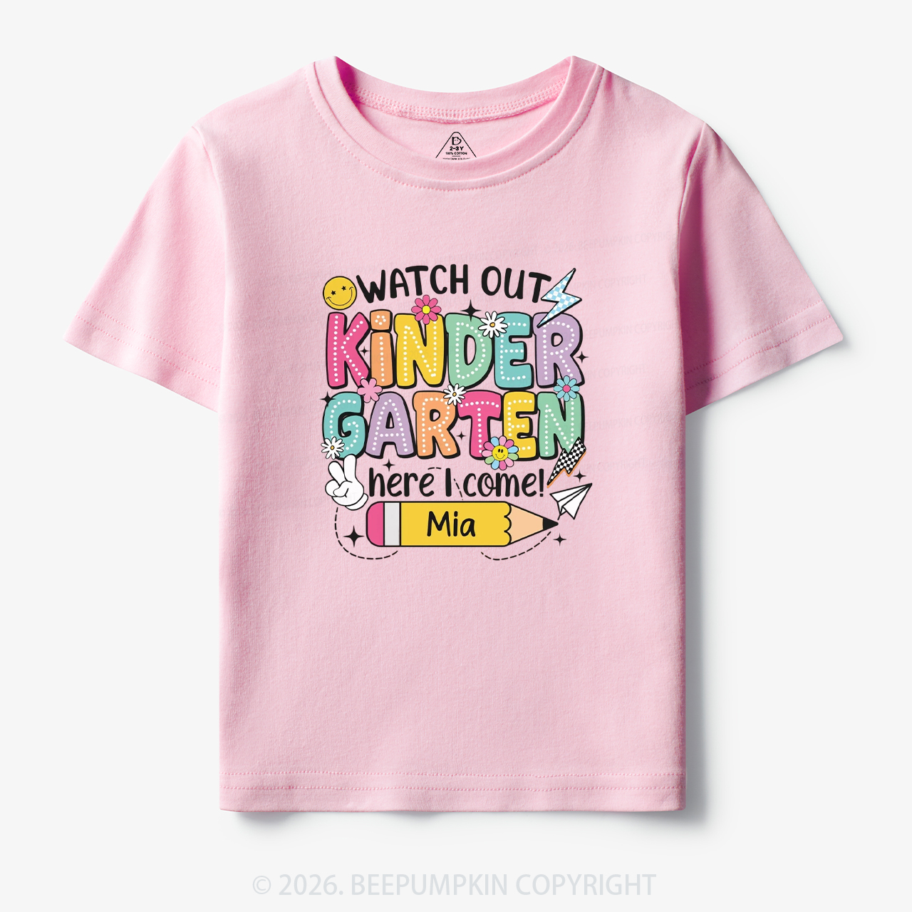 Personalized Watch Out Kindergarten Here I Come Toddler&Kid's Tees