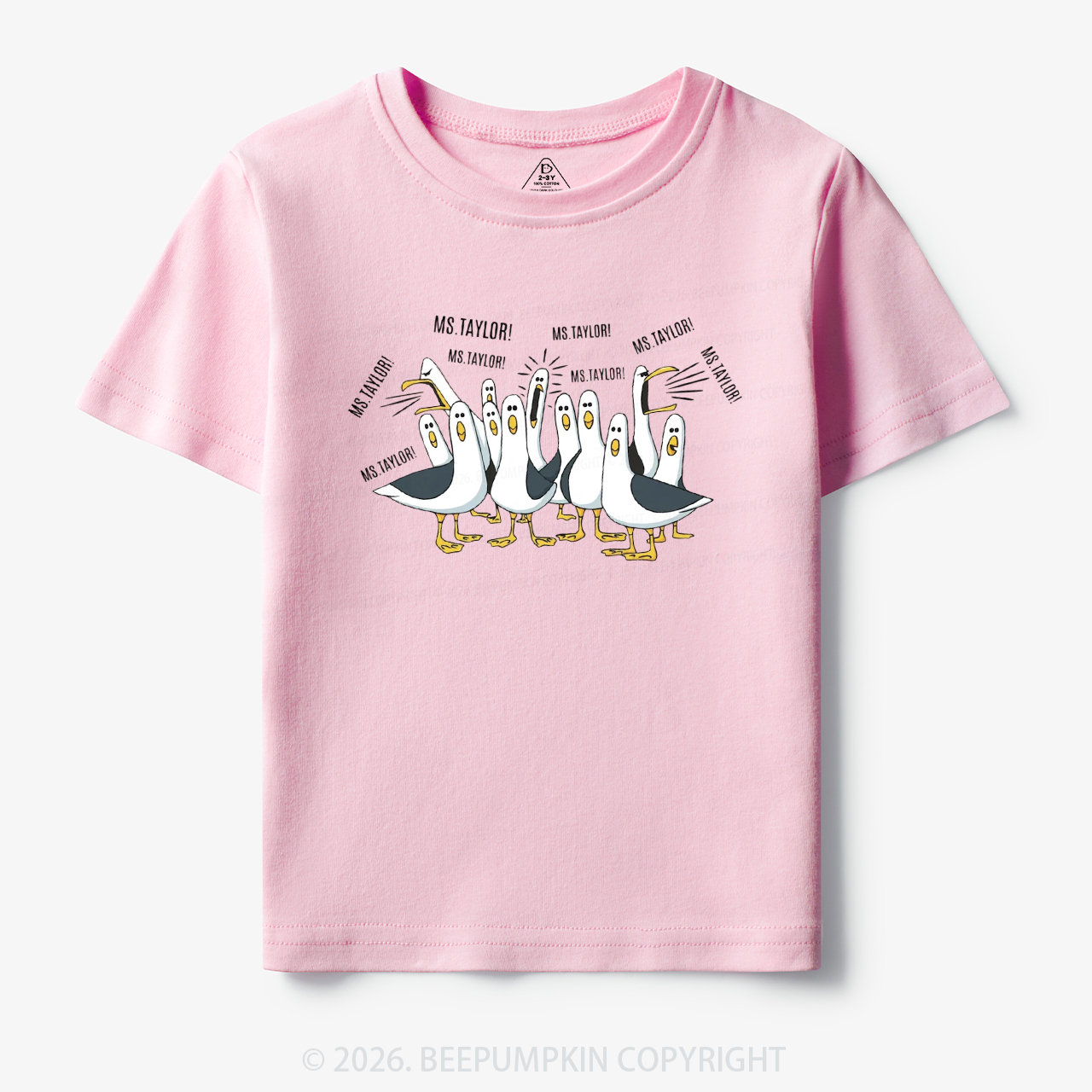 Personalized Teacher Name Seagulls Funny Toddler&Kid's Tees