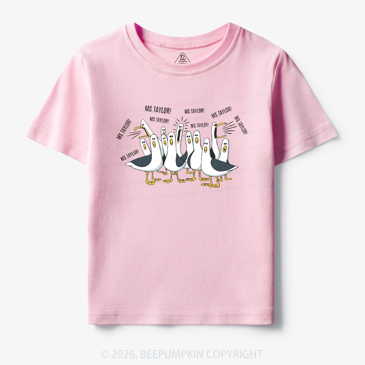Personalized Teacher Name Seagulls Funny Toddler&Kid's Tees