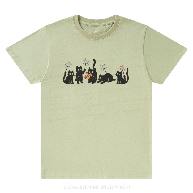 4th of July Funny Black Cats T-Shirts