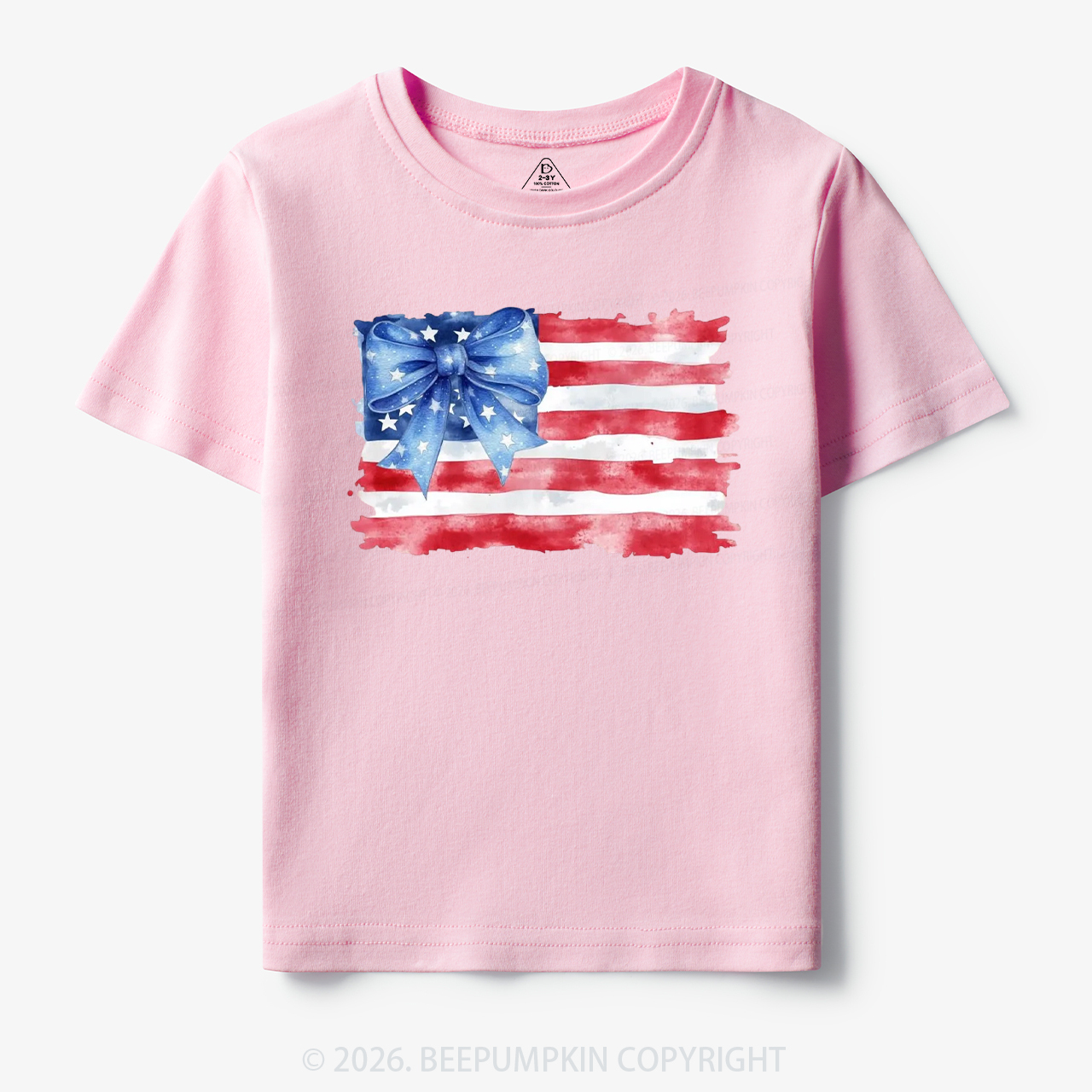 4th of July American Flag Toddler&Kid's Tees