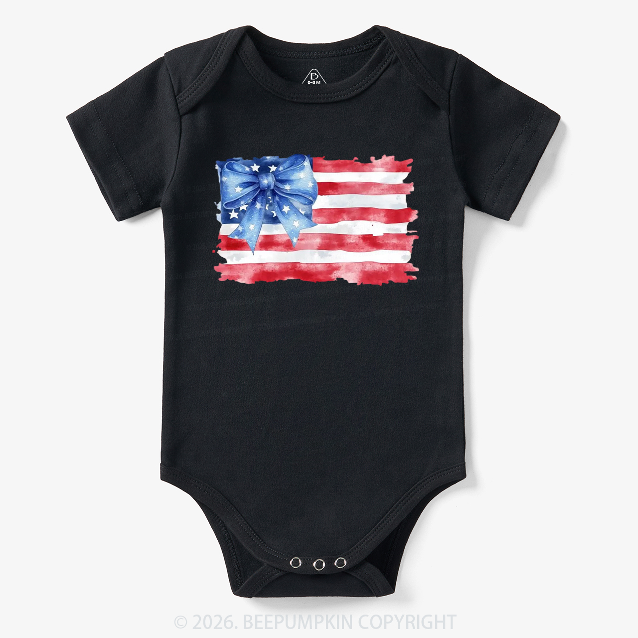 4th of July American Flag Bodysuit