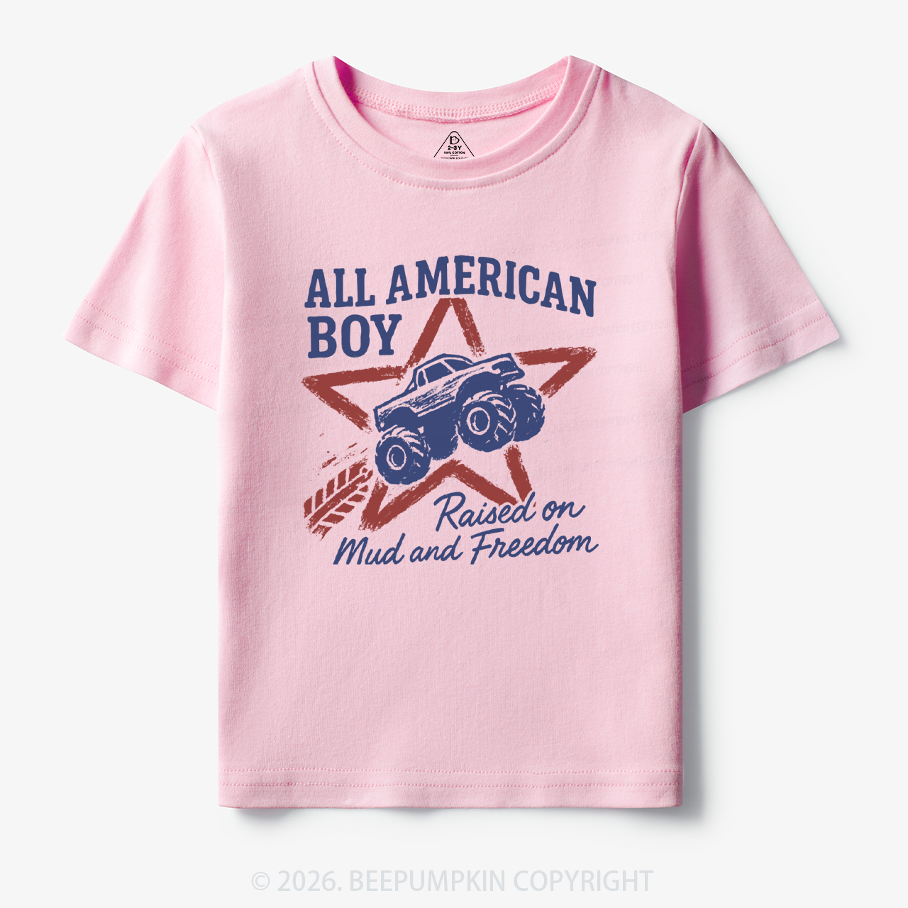 All American Boy Raised on Mud and Freedom Toddler&Kid's Tees