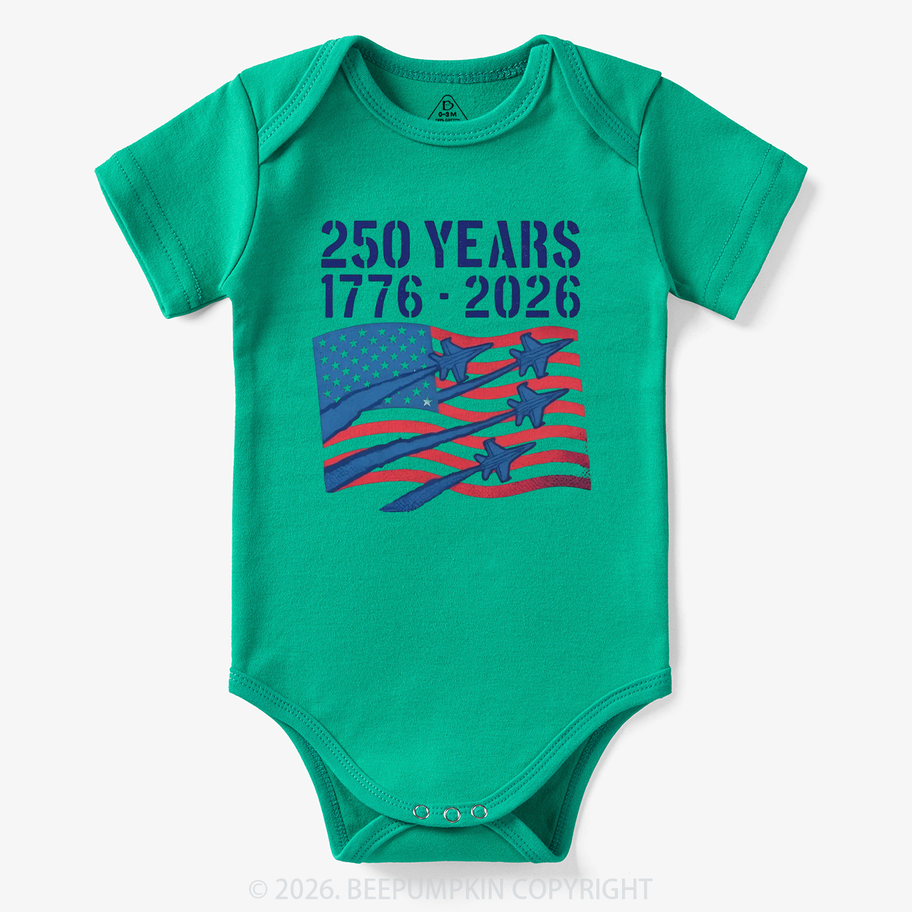 250 Years 1776-2026 America Patriotic Bodysuit