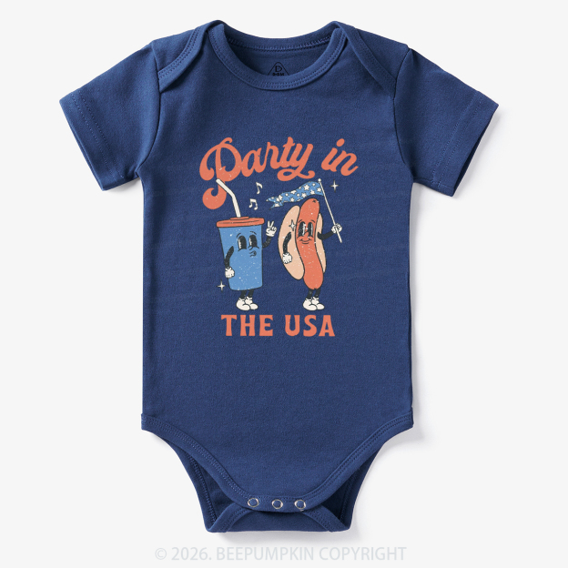 Party In The USA Hot Dog And Drink Bodysuit