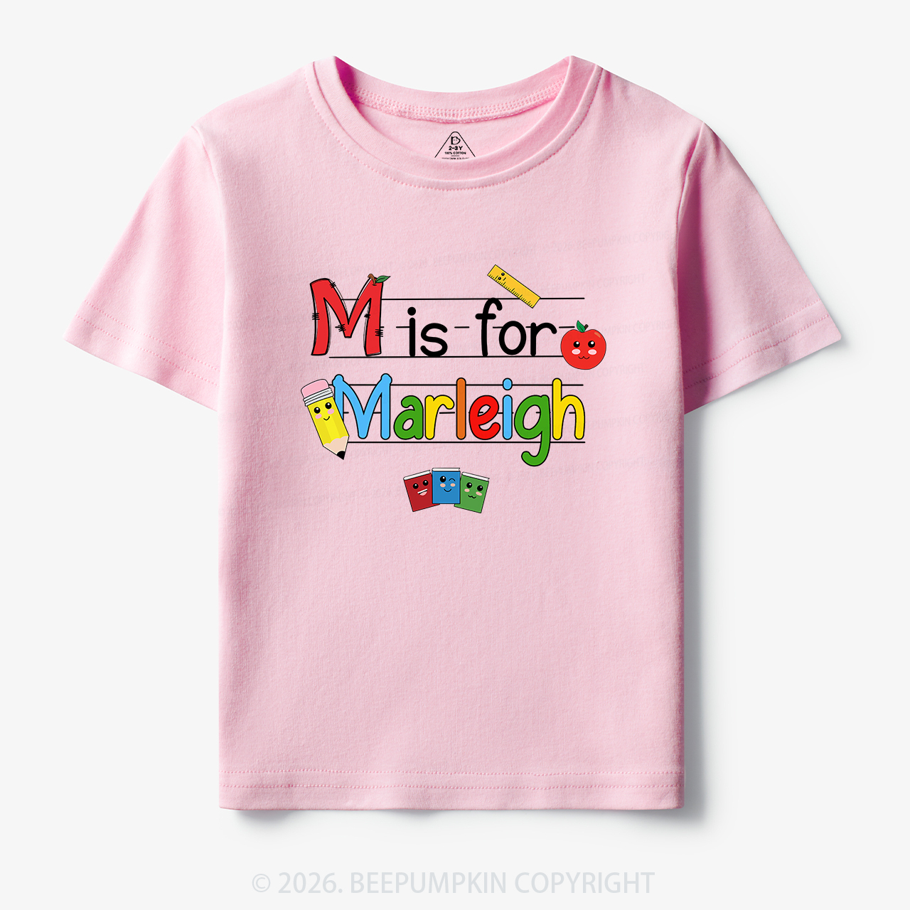 Personalized Kids Name Toddler&Kid's Tees Beepumpkin