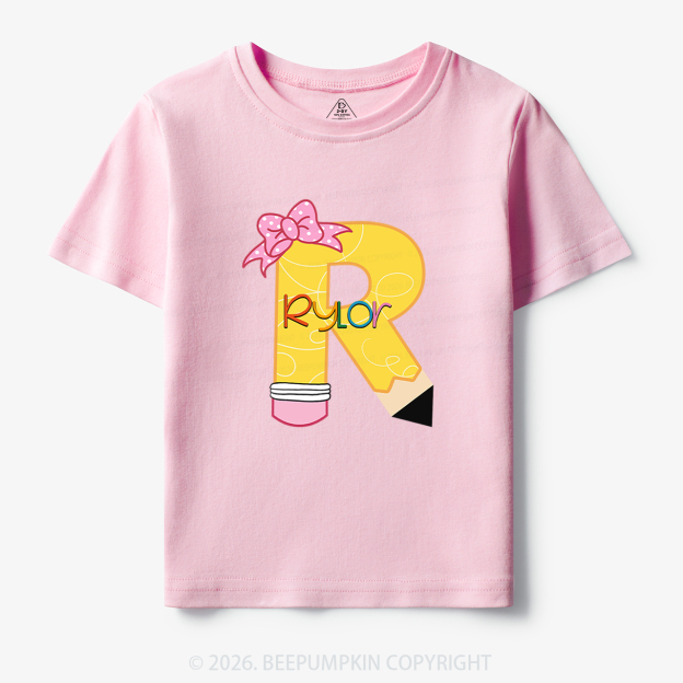 Personalized Pencil Back To School Shirt 