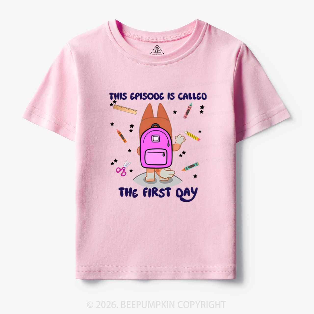 Personalized Back To School Dog Toddler&Kids Tees