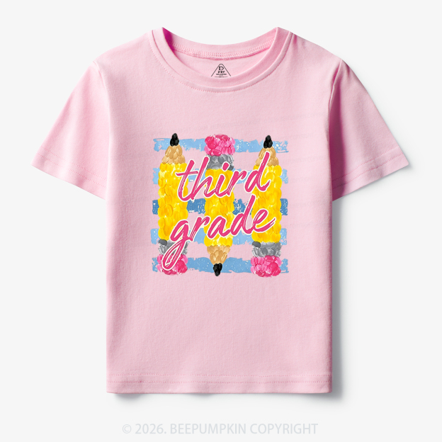 Personalized Grade Colors Stripes Back to School Toddler&Kid's Tees