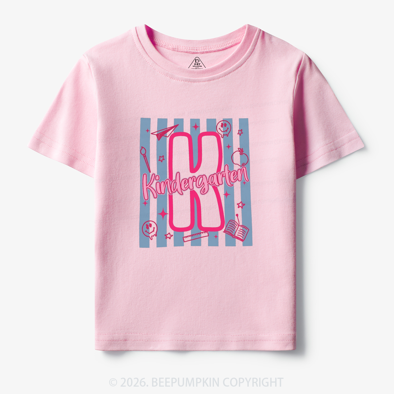 Preppy Stripes Kindergarten Back to School Toddler&Kid's Tees