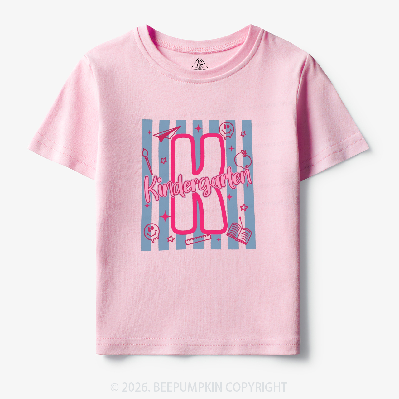 Preppy Stripes Kindergarten Back to School Toddler&Kid's Tees