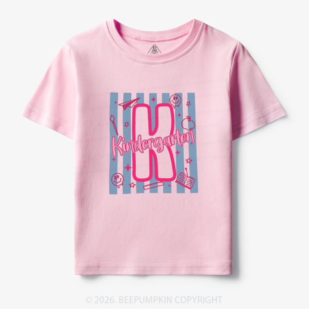 Preppy Stripes Kindergarten Back to School Toddler&Kid's Tees