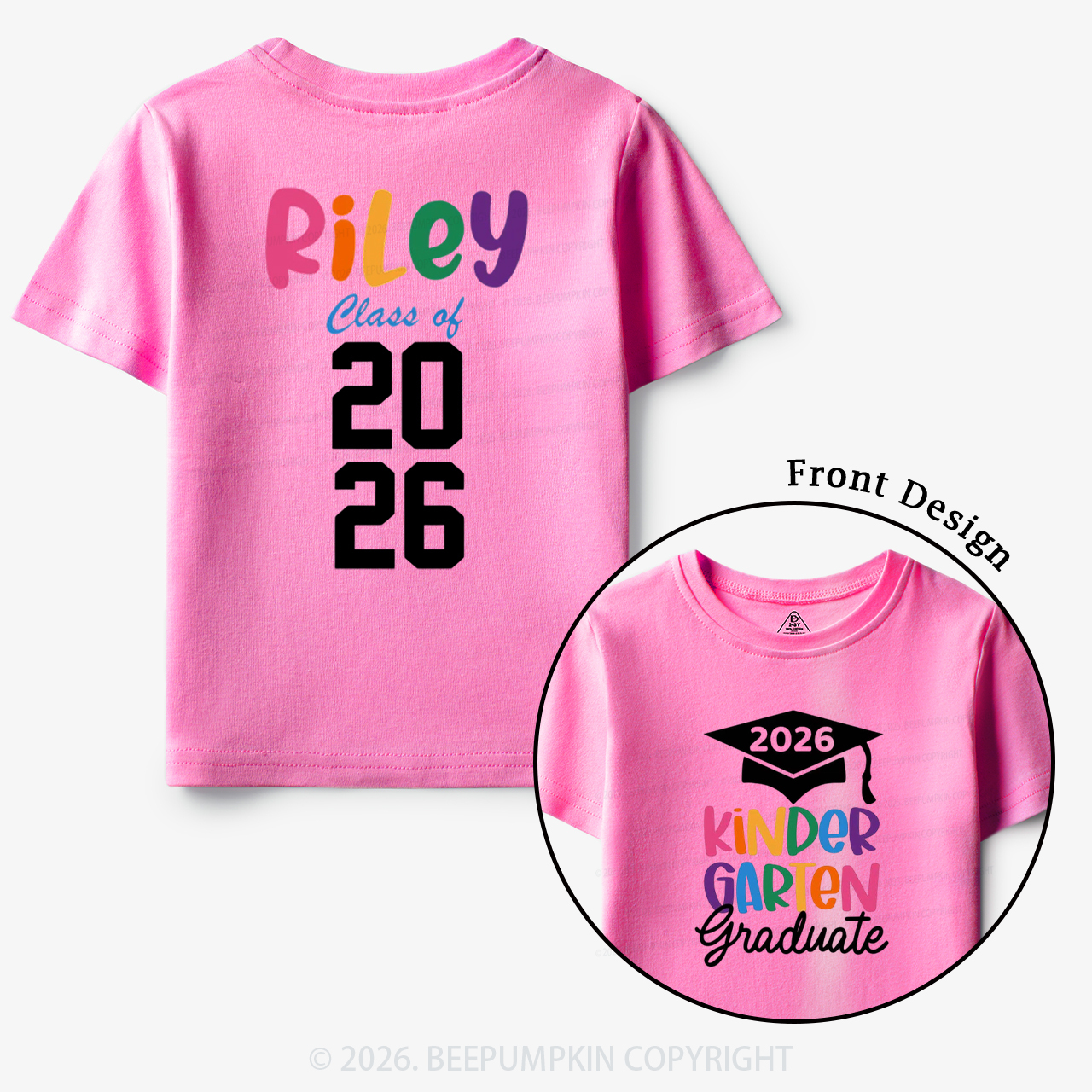 Personalized Kindergarten Graduate 2026 Toddler&Kid's Tees