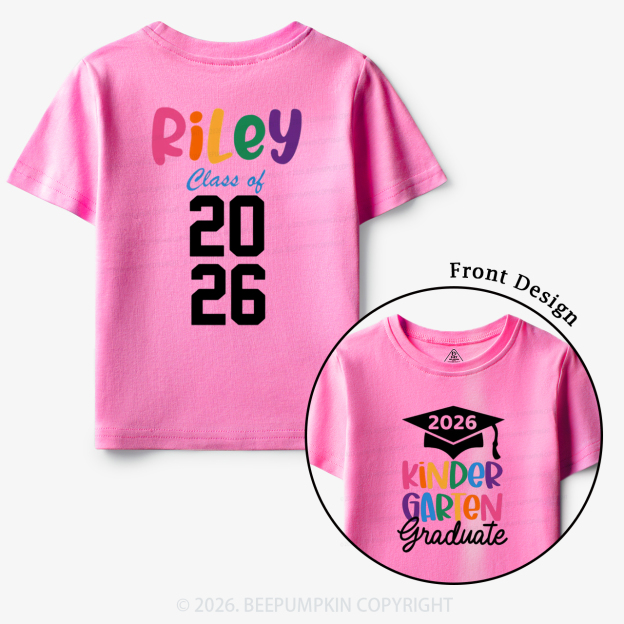 Personalized Kindergarten Graduate 2026 Toddler&Kid's Tees