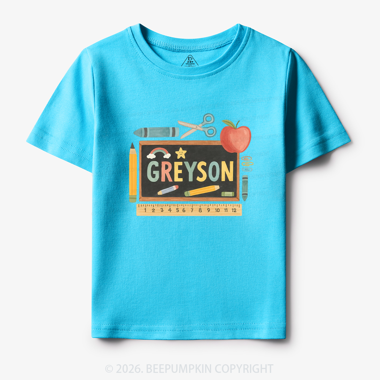 Personalized Name Blackboard Back To School Toddler&Kid's Tees