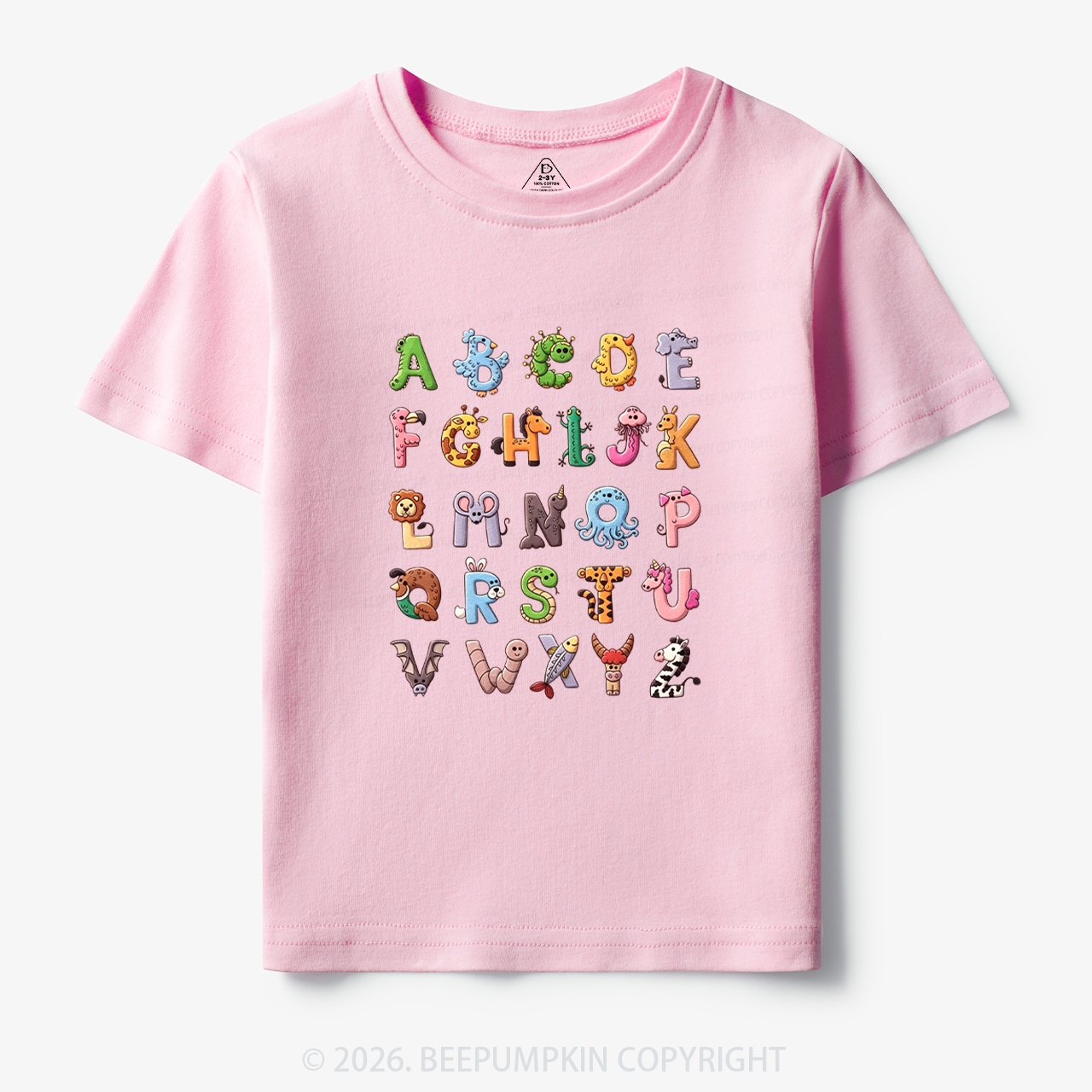 Cute Animals Alphabet Toddler&Kid's Tees