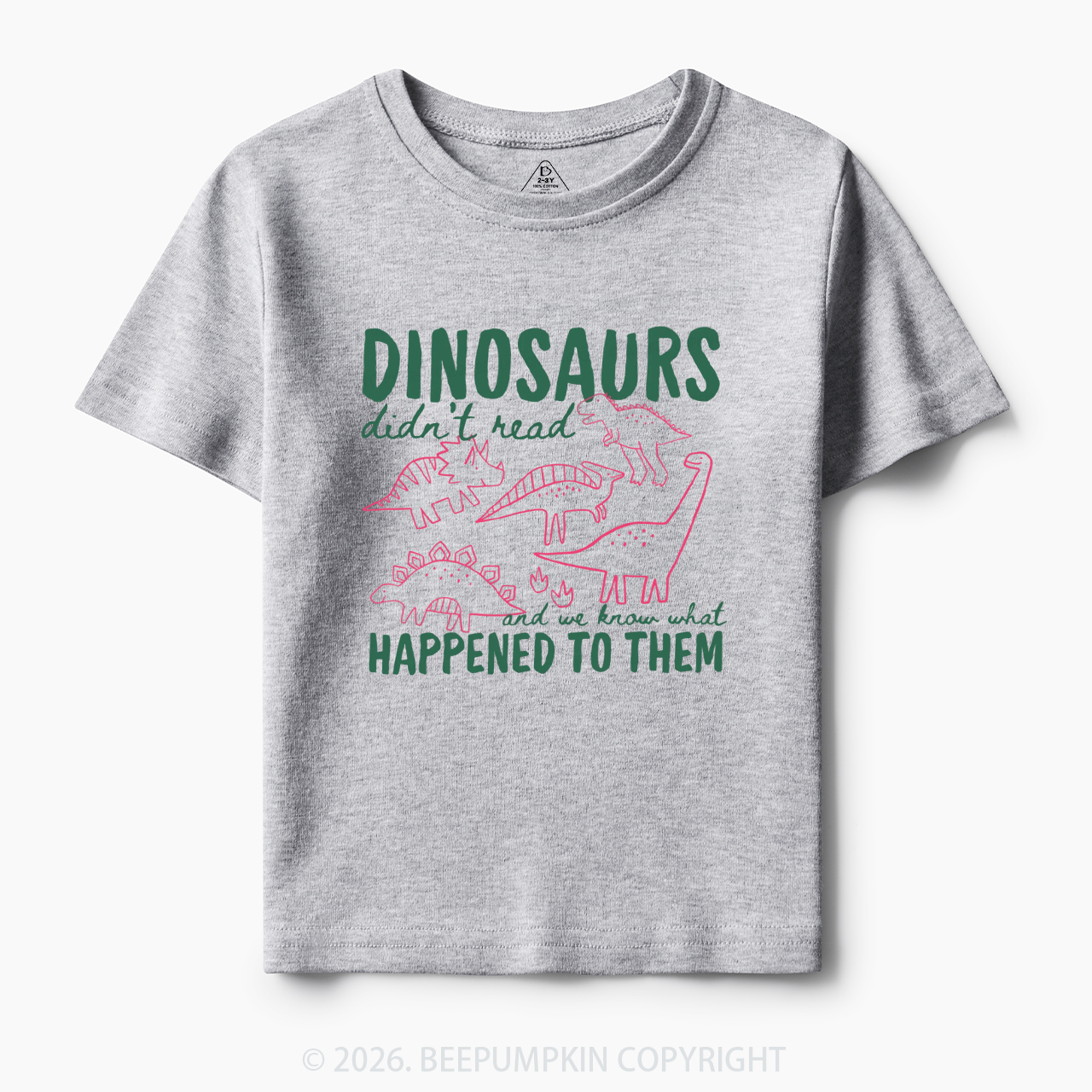 Funny Dinosaurs Didn't Read Toddler&Kid's Tees