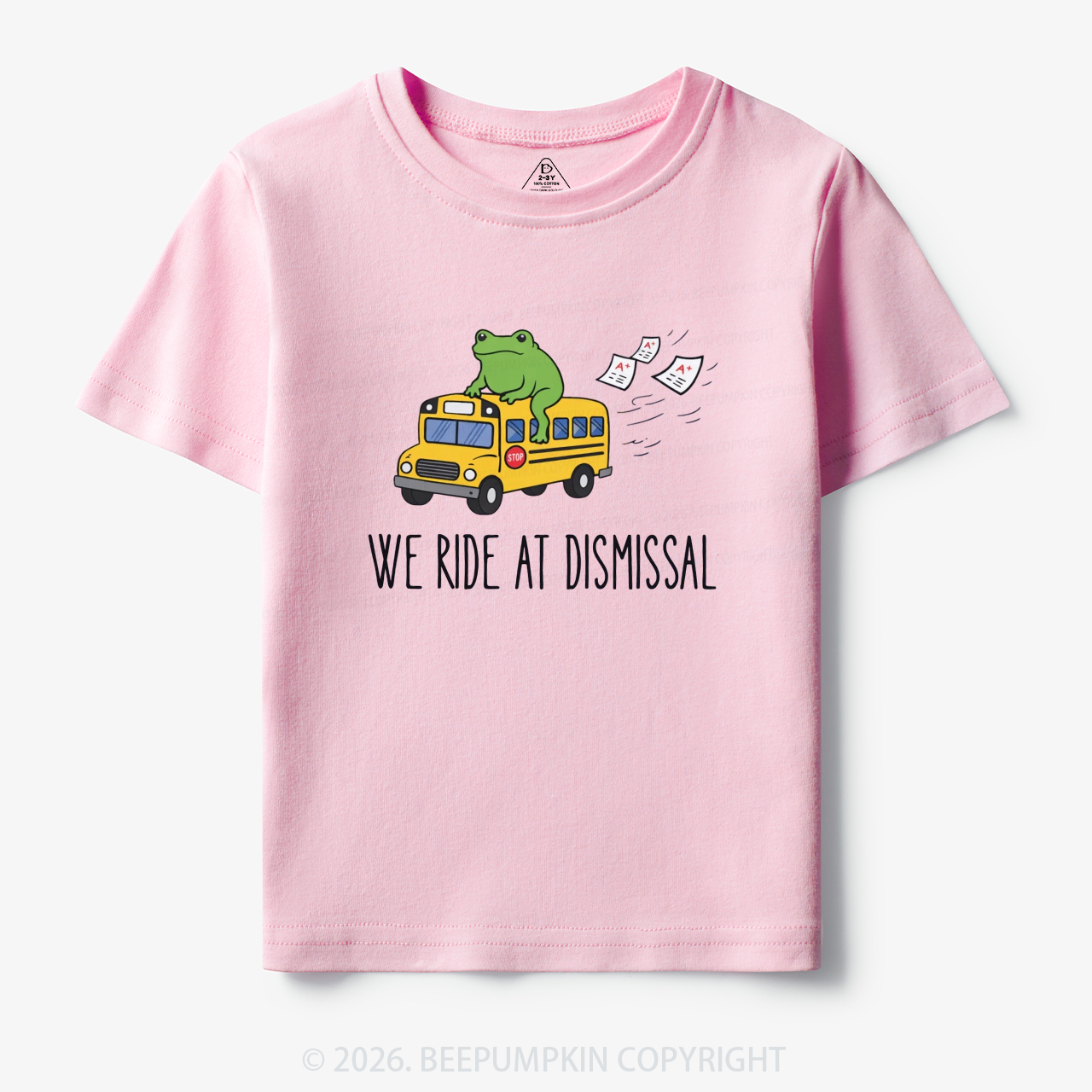 Funny Frog We Ride At Dismissal Toddler&Kid's Tees
