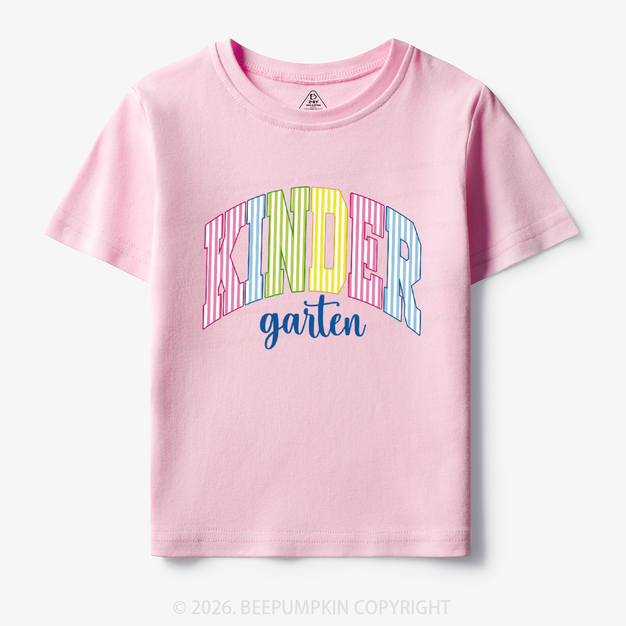 Colors Kindergarten Stripes Back to School Toddler&Kid's Tees