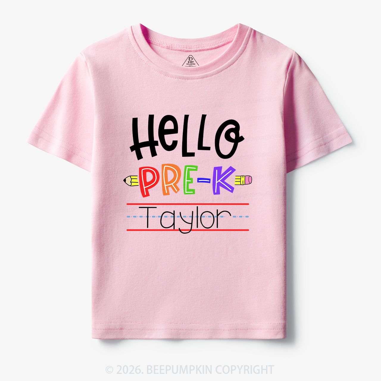 Personalized Hello Pre-k Shirt Back to School