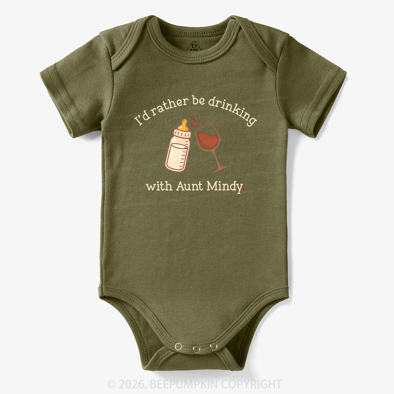 Personalized I'd Rather Be Drinking with Aunt Bodysuit