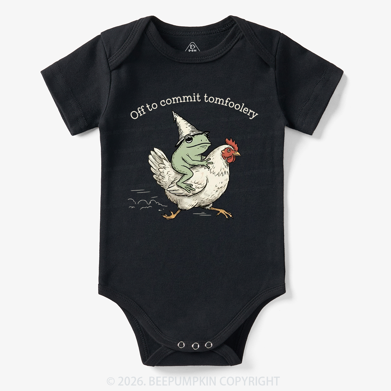 Frog Riding Chicken Off to Commit Tomfoolery Bodysuit
