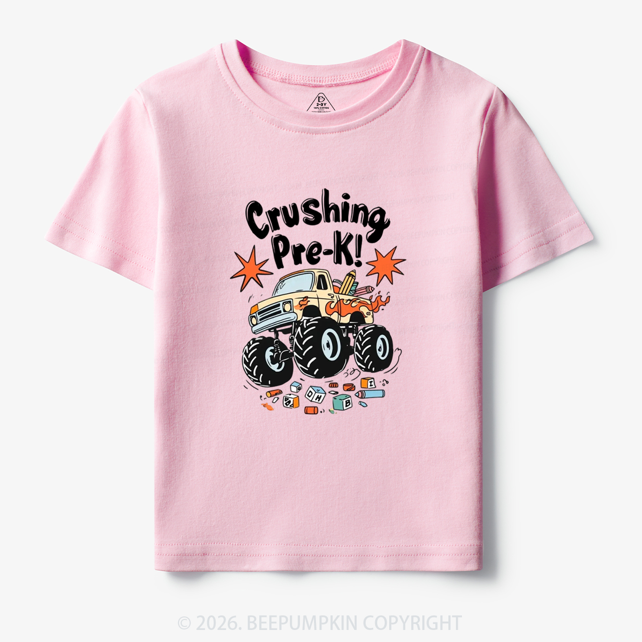 Crushing PreK Monster Truck Toddler&Kid's Tees