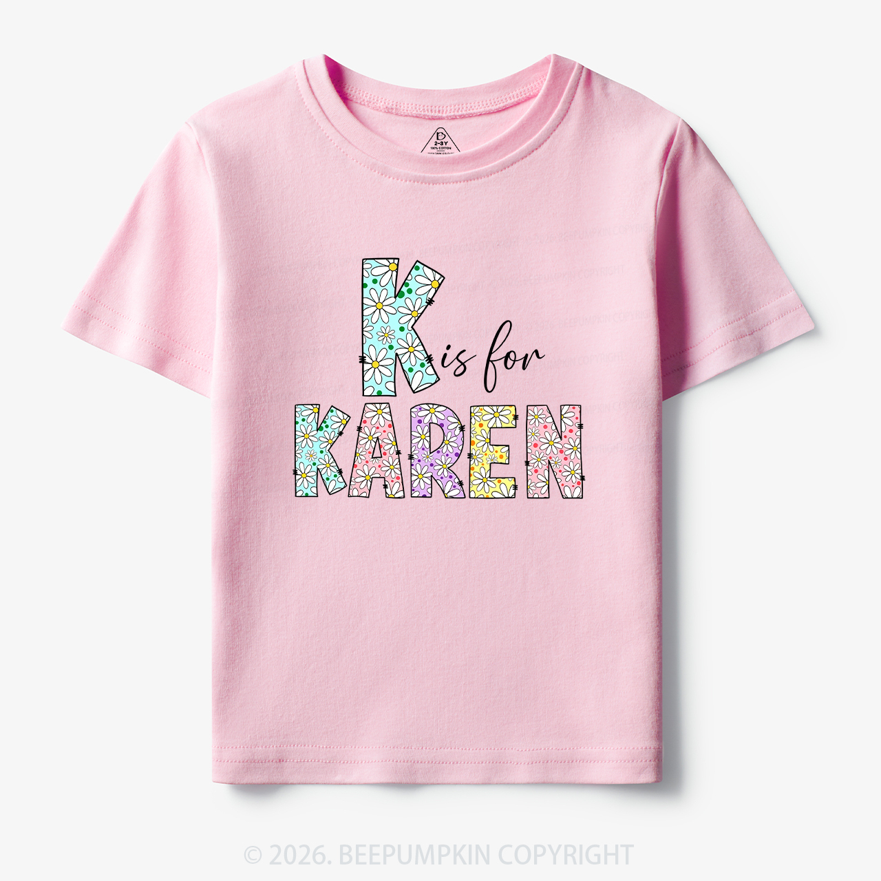 Personalized Daisy Letters Name Toddler&Kid's Tees