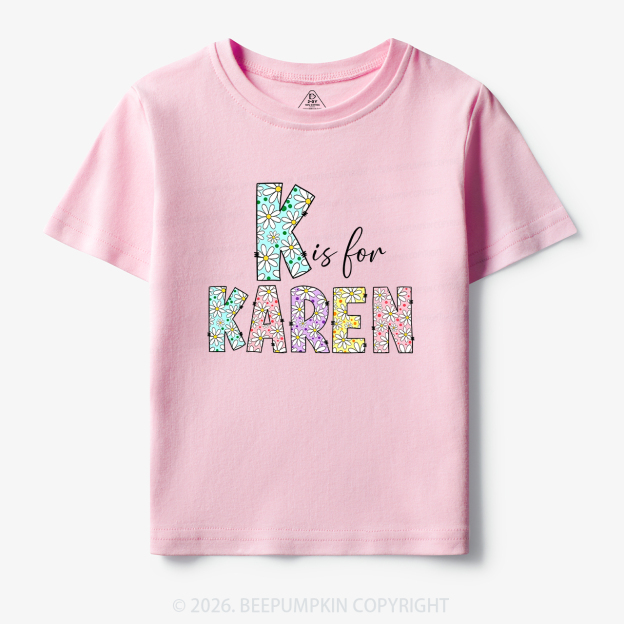 Personalized Daisy Letters Name Toddler&Kid's Tees