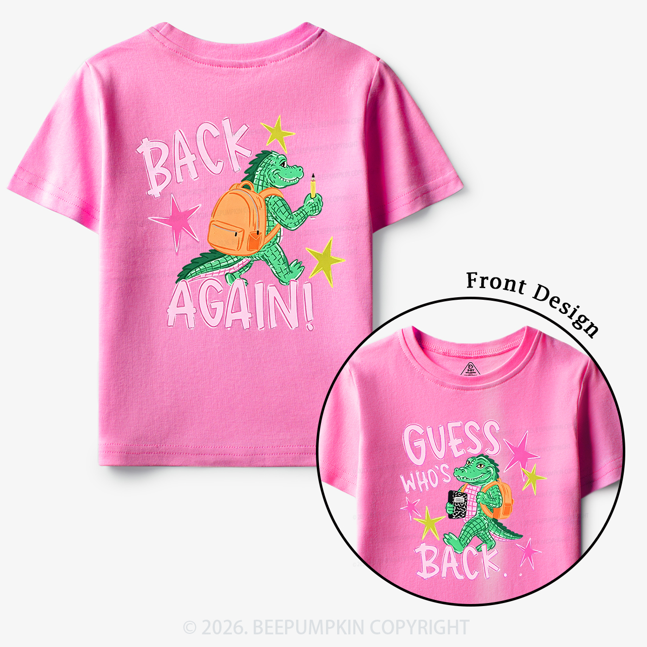 Guess Who's Back Funny Gator Back To School Toddler&Kid's Tees