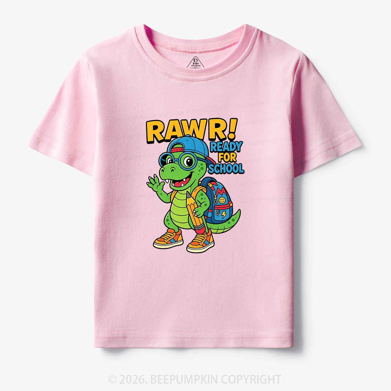 Rawr Ready for School Cute Dinosaur Toddler&Kid's Tees