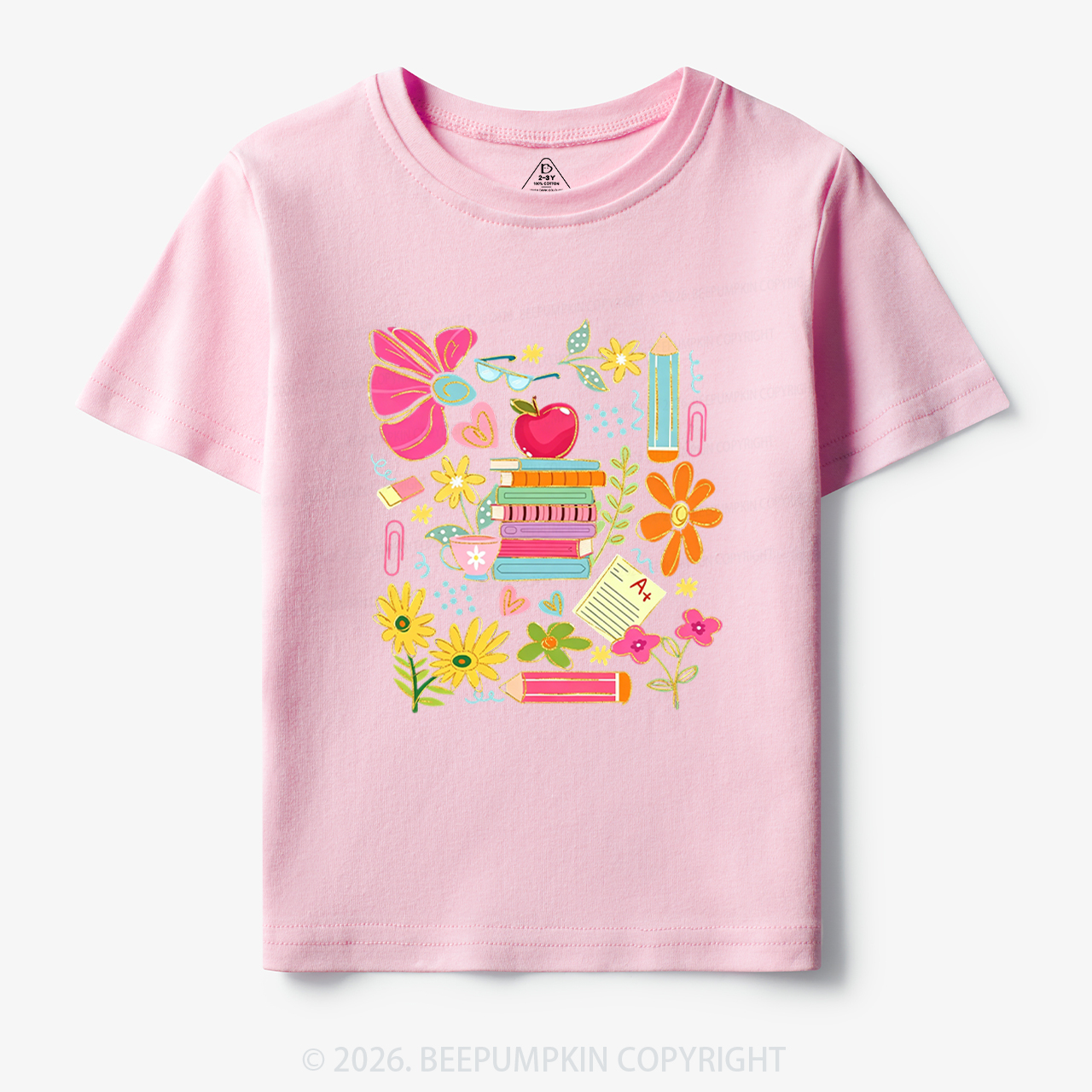 Cute Books Botanical Back to School Toddler&Kid's Tees